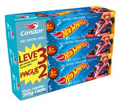 Creme Dental Infantil Condor Hot Wheels 50g Lv3 Pg2