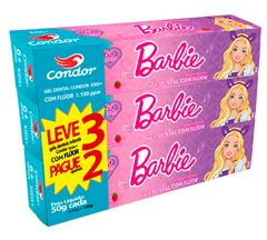 Creme Dental Infantil Condor Barbie Morango 50g Lv3 Pg2