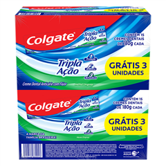 Creme Dental Colgate Tripla Acao Menta 180g Lv15 Pg12