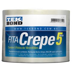 Fita Crepe Tekbond 18mmx50m Uso Geral