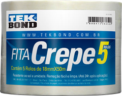 Fita Crepe Tekbond 18mmx50m Uso Geral