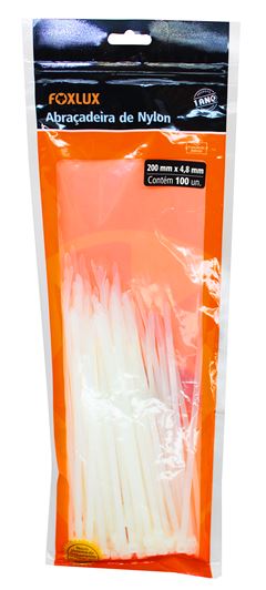 Abracadeira Foxlux Branca 4,8x200mm
