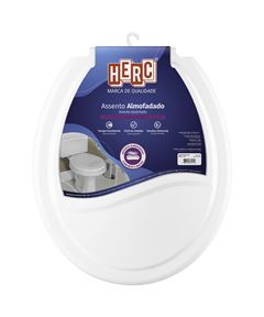Assento Sanitario Herc Plastico Almofadado Branco