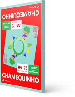 Papel A4 Chamequinho Verde 100fls