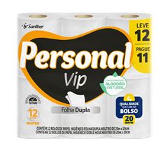 Papel Higienico Personal Vip Folha Dupla 20m Lv12 Pg11