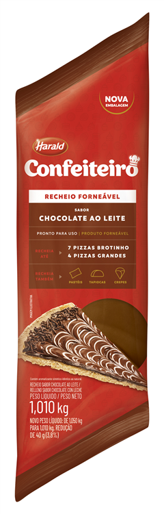Cobertura Harald Confeiteiro Forneavel Ao Leite 1,01kg