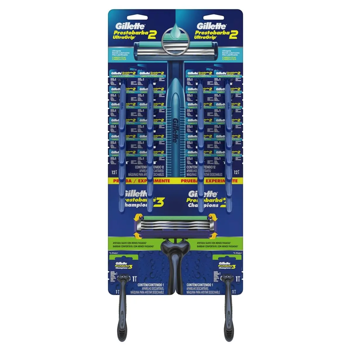 Aparelho Prestobarba 2 Ultragrip Cartela 12x2 + Gts 2 Prest3