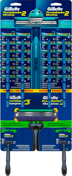 Aparelho Prestobarba 2 Ultragrip 12x2 +Gts 2 Prest3 Champion