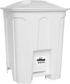 Lixeira Plastica Bella Com Pedal Branca 15l