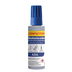 Refil Marcador Quadro Branco Compactor 30ml Azul