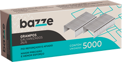 Grampo Bazze 26/6 Niquel 5000un