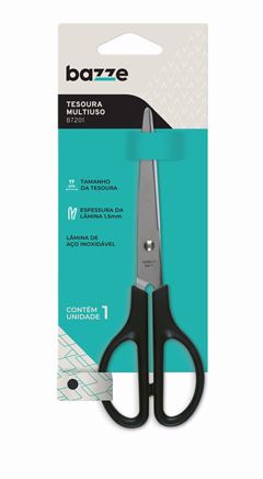 Tesoura Multiuso Bazze 17cm Preto