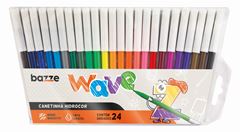 Canetinha Hidrografica Bazze Wave Ponta Fina 24 Cores