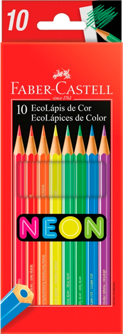 Lapis De Cor Faber Castell 10 Cores Neon