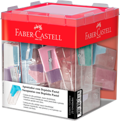 Apontador Faber Castell Tons Pastel Com Deposito