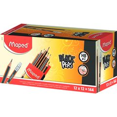 Lapis Grafite Maped Black Peps Hb 2 Com Borracha