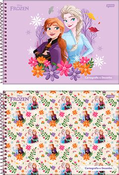 Caderno Jandaia Cartografia Frozen Cd Esp 80fls