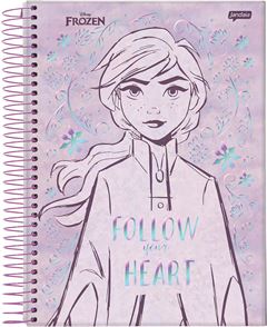 Caderno Jandaia Universitario Frozen Cd 10m 160fls