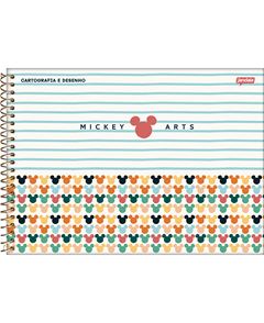 Caderno Jandaia Cartografia Mickey Arts Cd Esp 80fls