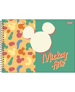 Caderno Jandaia Cartografia Mickey Arts Cd Esp 80fls