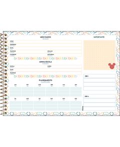 Caderno Jandaia Cartografia Mickey Arts Cd Esp 80fls