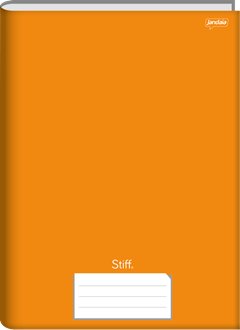 Caderno Jandaia Stiff 1/4 Cd Cost 96fls Laranja