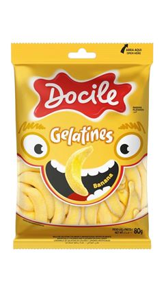 Bala Docile Gelatina Banana 80g