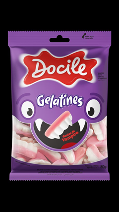 Bala Docile Gelatina Dentes Vampiro 80g