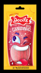 Bala Docile Canudinho Morango Citrico 70g