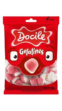 Bala Docile Gelatina Beijo 70g