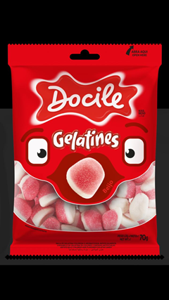 Bala Docile Gelatina Beijo 70g