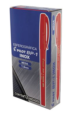 Caneta Pilot Esferografica Bp1 Inox 1.0 Vermelho