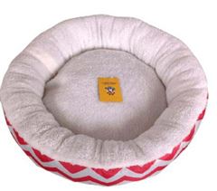 Cama Para Pet Bella Redonda Vermelha 53x53x10cm