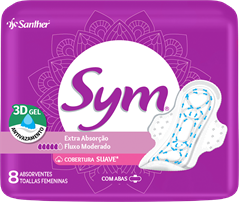 Absorvente Sym Suave Com Abas Premium 8un