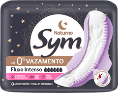 Absorvente Sym Suave Noturno Com Abas Premium 8un
