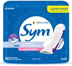 Absorvente Sym Suave Noite E Dia Com Abas 30un