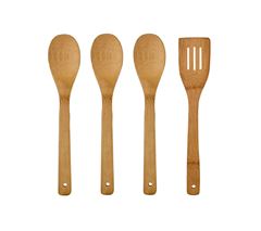 Jogo De Colheres Bambu Bella 4pcs