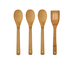 Jogo De Colheres Bambu Bella 4pcs