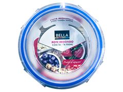 Pote Vidro Bella Redondo Com Tampa 900ml