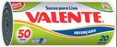 Saco De Lixo Valente Preto Rolo 50l 20un