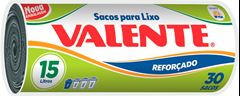 Saco De Lixo Valente Preto Rolo 15l 40un