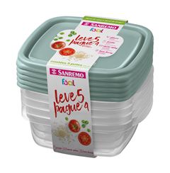 Conjunto Pote Plastico Sanremo Lv5 Pg4 530ml