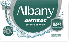 Sabonete Albany Antibac Aveia Branco 80g
