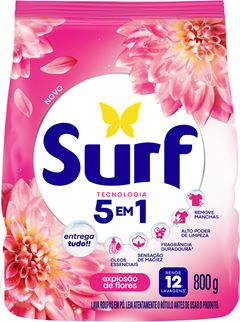 Sabao Em Po Surf Mix De Flores Sachet 800g