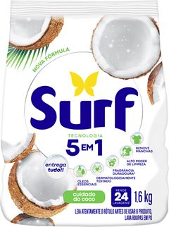 Sabao Em Po Surf Cuidado Do Coco Sachet 1,6kg