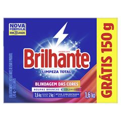 Sabao Em Po Brilhante Limpeza Total Caixa 1,6kg Pg1,45kg