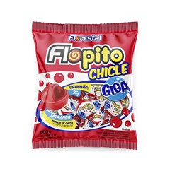 Pirulito Florestal Flopito Chicle Giga Morango 600g