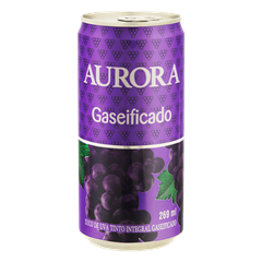 Suco Aurora Uva Tinto Gaseificada Lata 269ml