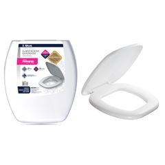 Assento Sanitario Atlas Almofadado Quadrado Branco