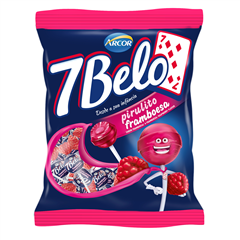 Pirulito Arcor 7belo Framboesa 500g
